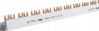 HAGER Hrebeňová lišta vidlicová 2P 10mm2 56 m