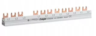 Pripojovacia lišta 3P 63 A 10mm2 vidlicová (12mod.) KDN363F firmy Hager