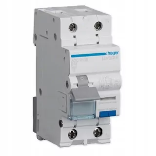 Rozdielový istič s nadprúdovým členom HAGER RCBO 2P B16A typ AC ADC916D