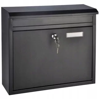 HI Schránka na listy, čierna, 36 × 12 × 32 cm