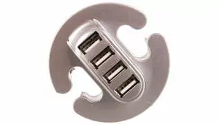 HUB USB 4 porty strieborný HB-USB-4X-80
