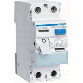 Hager RCCB Prúdový chránič 2P 25 A/30mA Typ AC CDC225J