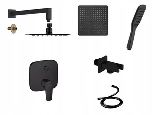 1.Hansgrohe Sprchová vaňová batéria Talis s montážou na stenu, matná čierna, 71745670