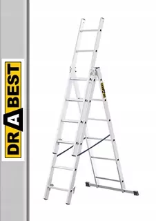 Drabest rebrík 3,98 m hliníkový 3 x 6 do 150 kg
