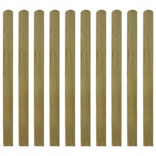 Impregnované ploty, 10 ks, drevo, 120 cm