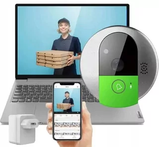 Dverový prehliadač s tlačidlom zvončeka na smartfóne