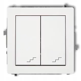 Modulový spojeník dvojnásobný trpasličí deco, farba biela lesk