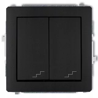 Modulový spojeník dvojnásobný dark deco, farba čierna mat