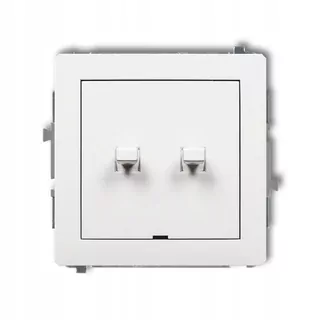 Vypínač svetla - Karlík SWITCH 2X americký štýl WHITE DWPUS-2
