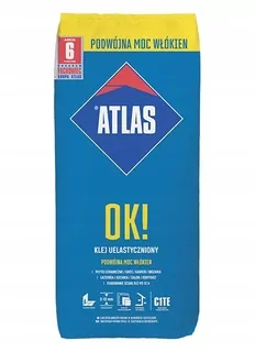 ATLAS OK! flexibilný lepidlo – dvojnásobná sila vlákien, 2-10 mm - typ C1TE – 25 kg