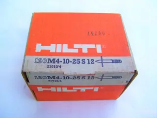 Skrutky, šróby - Oceľ Nail Pins Hilti M4-10-25S12 závit M4