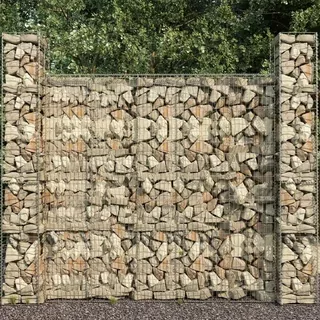 Gabiónové koše, 3 ks, pozinkovaná oceľ, 25 × 25