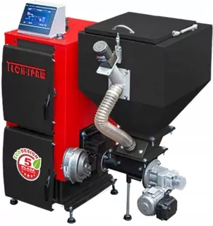 Tech-Spaw dvojfunkčná oceľová pec na pelety 10 kW
