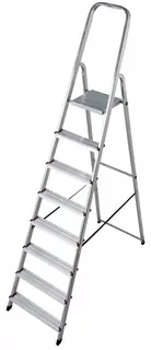 KRAUSE CORDA hliníkový voľne stojaci rebrík 8 stupňov