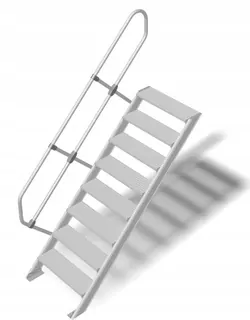 Krause hliníkové schody, 1M 1x8 stupňov 1,72