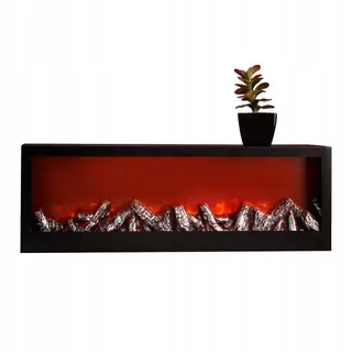 Elektrický nástenný krb bez funkcie vykurovania ITIMPORT čierny 50 W 60 x 20 x 10 cm