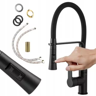 Kuchynská bateria čierna s elastickým výtokom kran – model power – sink quality