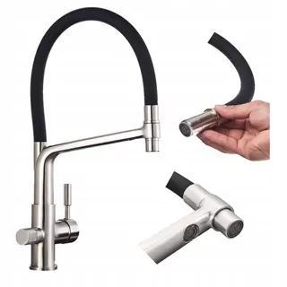 Kuchynská baterija kuchyňske stand kran vyťahujúcí outlet trojcestný filter