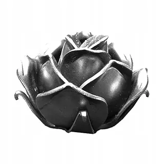 Kovaná ruža 001.17 (60X60 mm H=43 mm /1 mm)