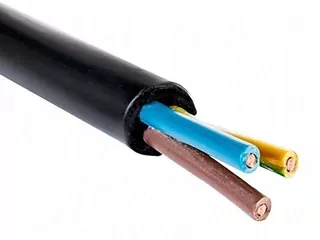 Uzemňovací kábel YKY 3 × 1,5 ŽO RE čierny CU drôt 0.6/1 KV 1 ks =