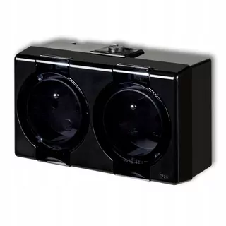 Zásuvka - Karlik Senior Double Nest Black s klapkou