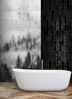 Ceramik Studio obdĺžniková dlažba 240 x 120 cm biela, čierna, odtiene sivej a striebornej