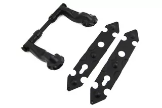 Ozdobná kovaná kľučka pre 8 mm dvere, sada + tanier