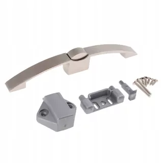Zarážka s tlačidlom pre zámok dverí skrinky RV Brushed Nickel 160 mm