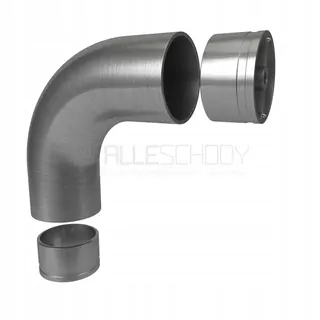 Názov produktu: Nerezové koleno 90 krok - okrúhle drevené zábradlie/drevené držadlo fi 42 - 42,4mm