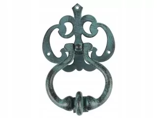 Zvonček - Dekoratívne dvere Knocker 11x10cm starožitné zelené