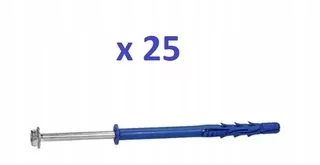 Skrutky, šróby  - 10x200mm peg Rawlplug s šesťhrannou hlavou 25 KS