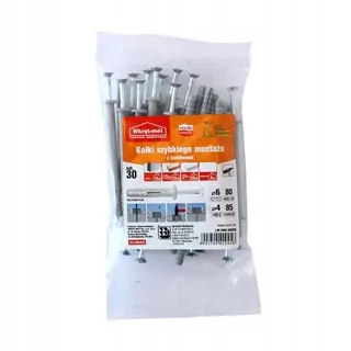Skrutky, šróby - Rýchla montáž pin s 6x80mm golierom 30 ks