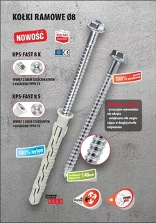 Skrutky, šróby - Distribučné špendlíky KPS rýchly TX 8x100mm 50ks.
