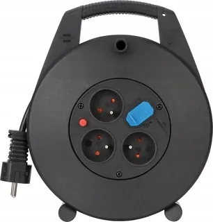 Kompaktný predlžovací kábel Vario-Line Box s USB čierny 10m H05VV-F 3G1,5