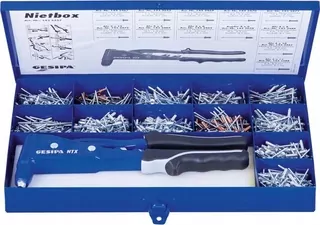 Nastaviť nitovanie obojstranný. Nietbox uzavreté nity