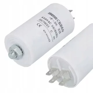 Motorový kondenzátor 40uF / 450 V s konektormi 6,3 mm SR PASSIVES