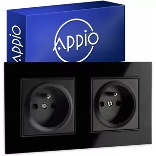 APPIO DLED elektrická zásuvka, čierna