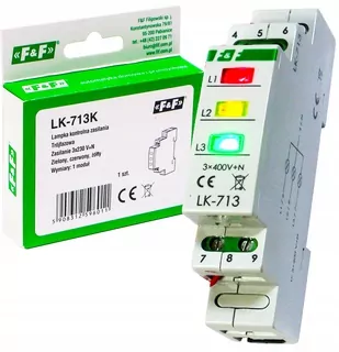 Modulárne svetlo 3-fázové žlté červené zelené 3 × 230V+N LK-713K F&F