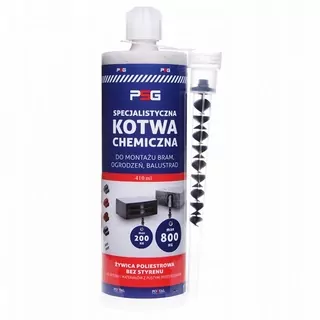 Chemická kotva lepiaca polyesterová živica 410ml
