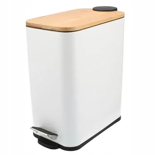 Kovový kúpeľňový kôš Easyform, 5l, biely