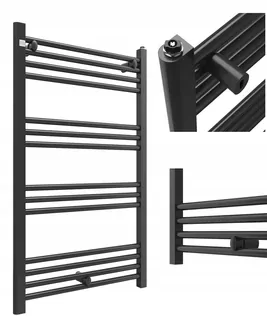 Kúpelňový otopeník 100/60 cm čierny moderný reštárový puerto