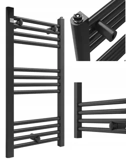 Kúpelňový otopeník 80/40 cm čierny moderný reštárový puerto