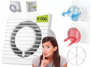 airRoxy kúpeľňový ventilátor KÚPEĽŇOVÝ VENTILÁTOR 100 SPÄTNÝ VENTIL 100 mm