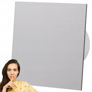 Kúpeľňový ventilátor ticho 125 šedý plexi standard