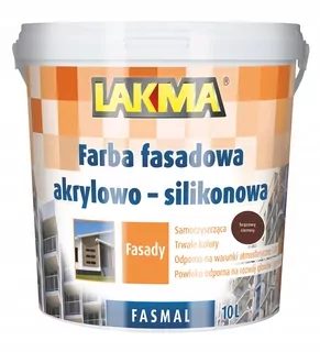 Lakma olejovo-ftalátová fasádna farba 10 l TMAVOHNEDÁ mat