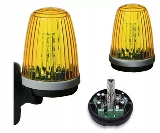 Signálna lampa so zabudovaným elektronickým vypínačom a anténou.