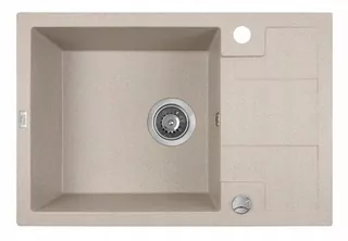 Kuchynský drez - Laveo Barbados Granite Sink 65x44 cm Béžová
