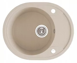 Kuchynský drez - Laveo Dafne Granite Sink 58x47 cm Béžová