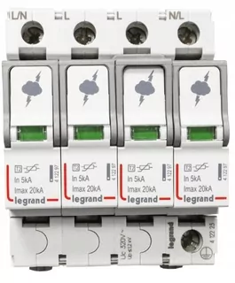 LEGRAND Svodič prepätia typu C T2 20KA 4P 412223