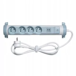 Otočné teleso so 4 zásuvkami 2P+Z a 2xUSB